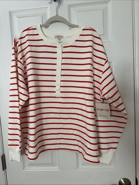 Molly Yeh striped sweatshirt sz 2X